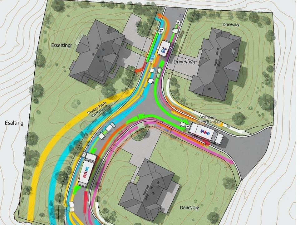 Document - Swept Path Analysis – Showing vehicles can move in and out safely and smoothly